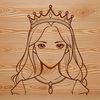Detailed SVG Portrait of a Royal Girl A young female princess illustration with detailed dress and accessories in vector format.