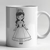 Free Girl Illustration for Designers A vector graphic image featuring a smiling girl wearing a tiara, suitable for various design applications.
