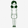 Simple SVG Illustration of a Girl A simple illustration of a young girl created as a vector graphic using SVG format.