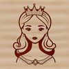 SVG illustration of a young female princess in traditional attire.