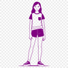 SVG Digital Art Portrait A digital illustration of a young girl.