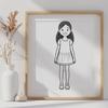 Free Vector Art of a Young Girl A vector illustration of a young girl in various poses and styles.