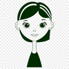 Adorable Girl Illustration SVG Vector Graphic Young girl illustration designed as a vector graphic.
