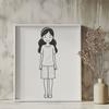 Beautiful Young Female SVG Character A young female character designed as scalable vector graphics.