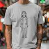 Young Girl Scalable Vector Graphic (SVG) A young girl character created as a scalable vector graphic (SVG) file.