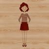 A young female character designed as an SVG vector image.