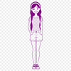 Beautiful Vector Portrait of a Girl A young girl illustration designed as a vector graphic in SVG format.