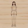 Female silhouette created as a vector graphic in SVG format.