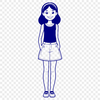 Free Digital Art Design Element Vector portrait of a child, suitable for digital design applications.