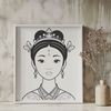 Free Vector Princess Design An illustration of a girl in a royal setting, created as an SVG file.