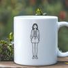 Beautiful Female SVG Graphic for Crafting An SVG graphic of a female figure suitable for laser cutting and pyrography projects.