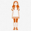 Colorful Child Illustration A high-resolution, scalable illustration of a young girl in various colors and poses.