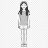 Young Female Vector Graphic A youthful female figure in vector format, suitable for digital design projects.