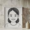 Free SVG Cut File of a Beautiful Girl Design A young girl character designed as vector art for various uses.