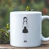 Beautiful SVG Character Design for Download A young girl illustration in vector format, suitable for various digital applications.