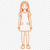 Beautiful Girl SVG Clip Art Design Girl character designed in scalable vector format (SVG) suitable for digital use.