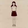 A young female figure rendered as a vector graphic in SVG format.