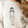 Girl Face Illustration SVG Graphic A young girl's face illustration created as an SVG file.