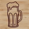 Transparent Beer Glass Illustration A transparent glass filled with beer, ready for pouring.