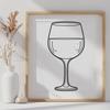 Beautiful Wine Bottle Vector Design A transparent wine glass filled with a red liquid, suitable for clip art design.