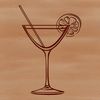 A colorful cocktail in a glass, perfect for vector art and design projects.