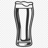 SVG Graphic of a Filled Beer Glass A graphic representation of a glass filled with beer, suitable for vector art projects.