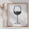 Sophisticated Wine in a Formal Setting Wine glass filled with red liquid in a formal setting.