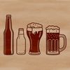 Beer in Glass Illustration A clear glass containing a cold beer, suitable for personal or commercial use.