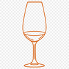 Beautiful Glass of Wine Illustration Wine bottle in a glass on a table, suitable for vector design and illustration.