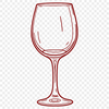 Single Serving Wine Glass Graphic An SVG graphic representation of a single serving glass containing wine.