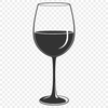 Single Serving Wine Design Vector design for a wine-themed project featuring a single glass of wine.