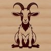 Vector Goat Illustrations for Crafters A simple illustration of a goat, suitable for use in graphic design projects.