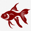 Free Vector Clip Art Fish A simple illustration of a domesticated goldfish in a tank.