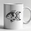 Whimsical Goldfish Vector Art A colorful goldfish swimming in water, ideal for personal or commercial vector art projects.