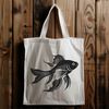 Cute Goldfish Illustration A simple illustration of a small goldfish swimming in water, suitable for digital designs.