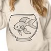 Compact Fish Environment SVG An illustration of a goldfish in a compact aquatic environment.