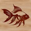 Cute Stylized Goldfish Image A stylized illustration of a goldfish, suitable for use in digital design projects.