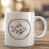 Stylized Goldfish Swimming in a Bowl A stylized vector illustration of a goldfish swimming in a bowl.