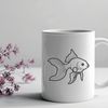 Colorful Fish Clip Art A simple illustration of a goldfish in various colors.