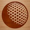 Sporty Ball and Club Design A detailed illustration of a golf club and ball set against a simple background.