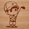 A simple illustration of a golf club, suitable for various design applications.