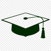 Graduation cap illustration in vector format.