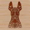 Beautiful Canine Companion Design A detailed illustration of a Great Dane's head, suitable for use in vector graphics and digital art.