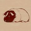 Vector Graphic Guinea Pig Design Guinea pig graphic illustration with detailed lines and shading.