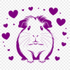 Cuteness Overload - Guinea Pig Design A cute guinea pig with heart designs on its fur.