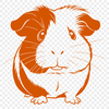 SVG Pet Portrait Vector Art A high-quality vector illustration of a happy guinea pig with bold lines and bright colors.