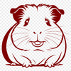 Free Vector Guinea Pet Design A detailed vector illustration of a guinea pig suitable for digital printing or cutting.