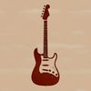 Intricate Guitar Design Vector Art Vector illustration of a guitar with intricate details, suitable for graphic design and cutting machine projects.