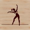 Beautiful Female Athlete Leaping A female gymnast in mid-performance, leaping over a balance beam.