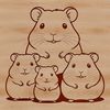 Furry Friends Clip Art SVG A cute, furry hamster illustration suitable for family pet artwork.